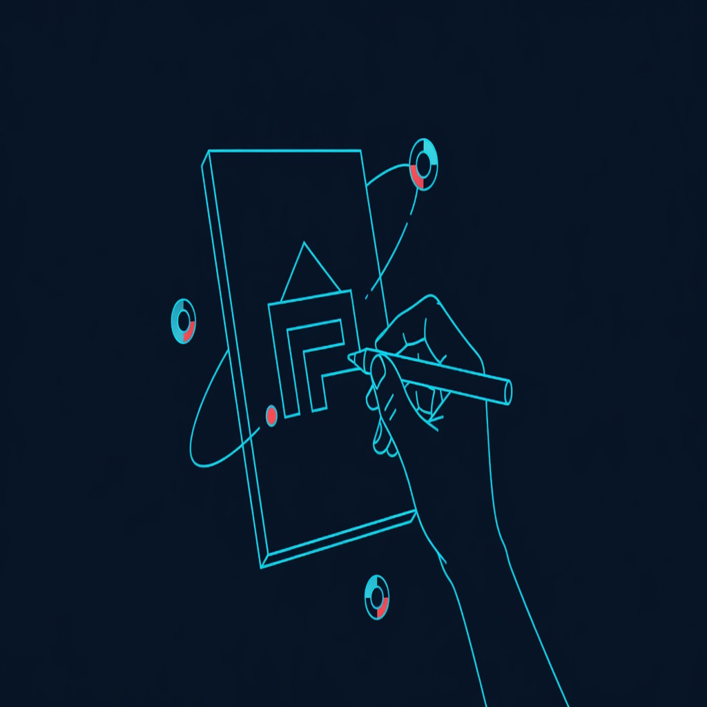 Diseño de logo e identidad: mano dibujando con muestras de color