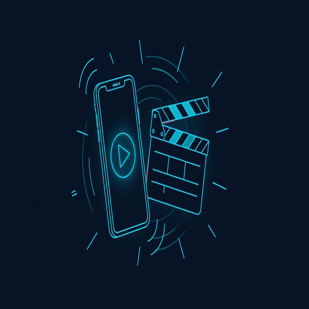 Videos para WhatsApp: teléfono vertical con claqueta de cine